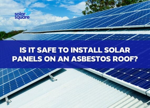 Solar panels on asbestos roof